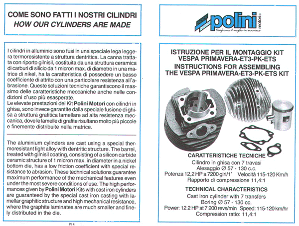 manuale 130 polini - Elaborazioni: Telai Piccoli (ET3, PK, Special,  ecc.ecc.) - Forum Vespa online